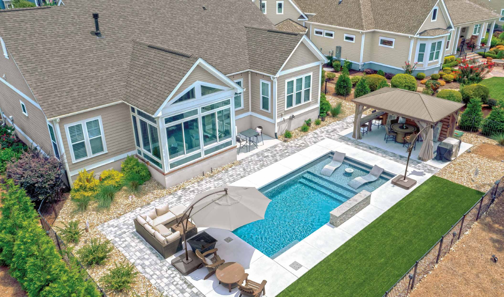 The Summit fiberglass pool
