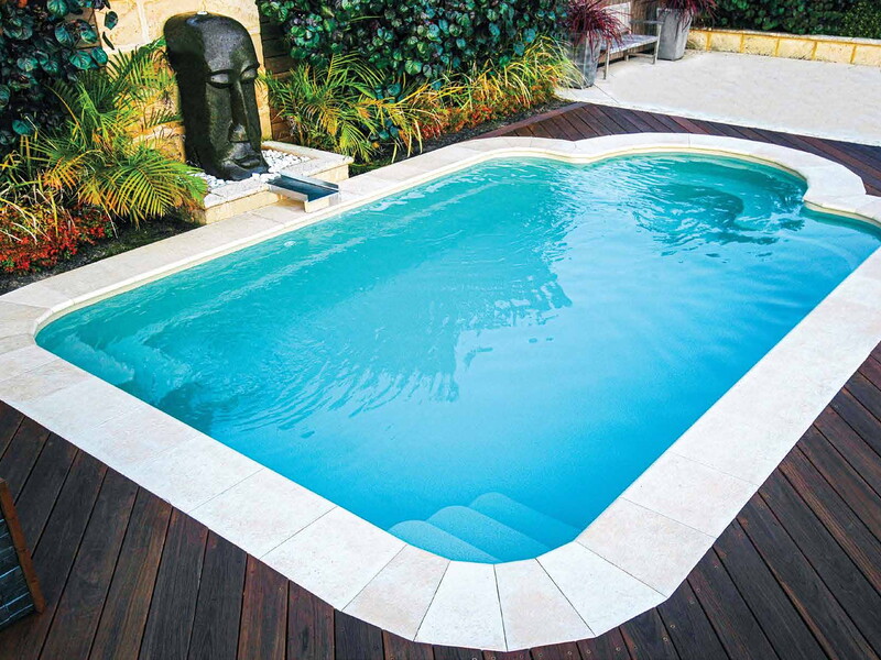 The Courtyard Roman™ fiberglass pool