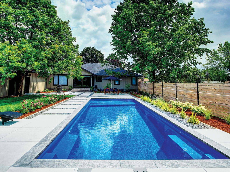 The Pinnacle™ fiberglass pool
