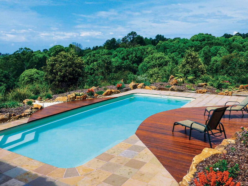 The Moroccan™ fiberglass pool