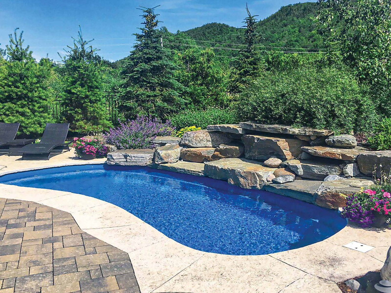 The Tuscany™ fiberglass pool