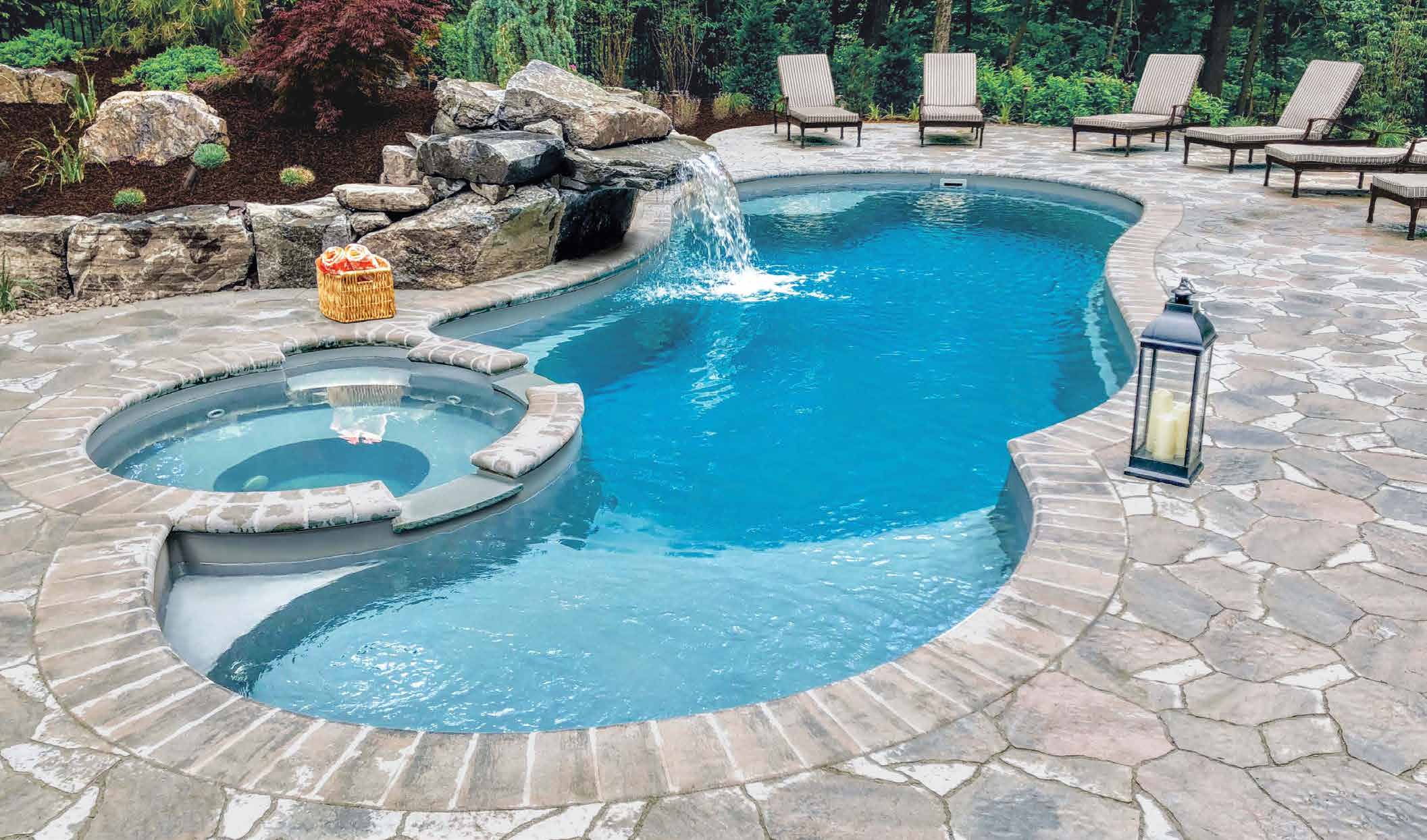 The Allure™ fiberglass pool